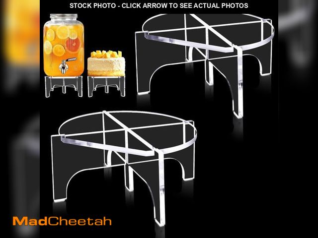 Lot 74-12324095 - BESHIGH 2Pcs Glass Drink Dispenser Stand, Acrylic Stands,Fit Max 8.7 Inch Diameter of Beverage Dispe...