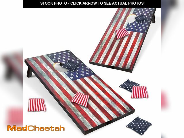 Lot 74-12693962 - Cornhole Board Set 4x2 Regulation Size Cornhole Set with Carrying Bags &amp; 8 Bean Bags Corn Hole B...