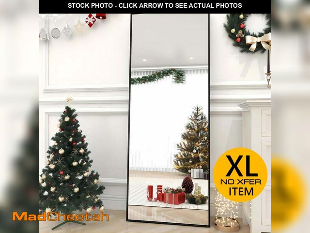 Lot 74-12781422 - BEAUTYPEAK 64"x21" Full Length Mirror Rectangle Body Dressing Floor Standing Mirrors, Black - UNUSED