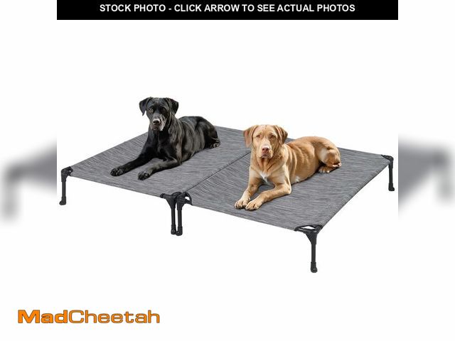 Lot 74-12718489 - Veehoo 2-Pack Raised Dog Beds - Cooling Portable Pet Cot with No-Slip Feet, Breathable Mesh, Size 42...