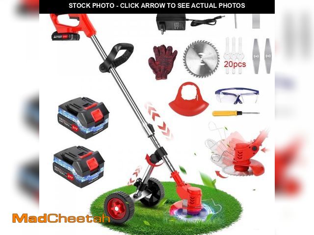 Lot 74-12144645 - Cordless Weed Eaters Electric Grass Trimmer &amp; Edger, Tanbaby 6 inch 3-in-1 Weed Wacker Kit with ...