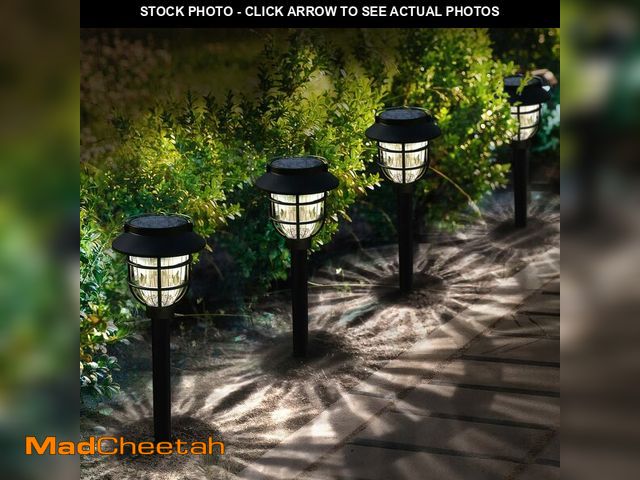 Lot 74-14376689 - 10 Pack Solar Pathway Lights Outdoor - Bright Solar Powered Garden Light with Warm White LED, Auto O...