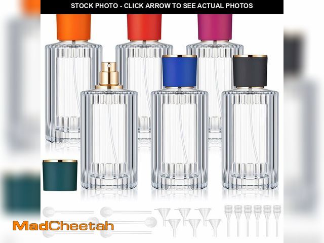 Lot 74-14302856 - Teenyyou 6 Pcs 30/50/100ml Empty Glass Perfume Bottles Bulk Pack for Perfume Makers Refillable Atomi...