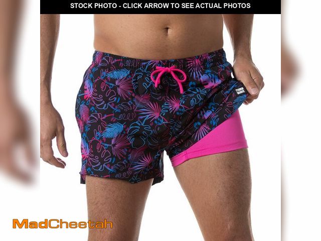 Lot 74-13955069 - Third Wave Swim Trunks for Men with Compression Liner and 3 Inch Inseam - Premium Swim Shorts and Ba...