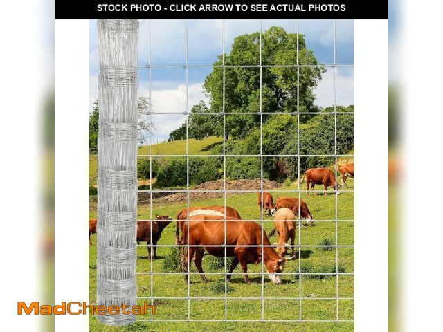 Lot 74-13072264 - Wire Fence 5Ft x 164Ft, Heavy Duty Zinc Coated Cattle Fencing Farm Livestock Fence for Garden Yard, ...