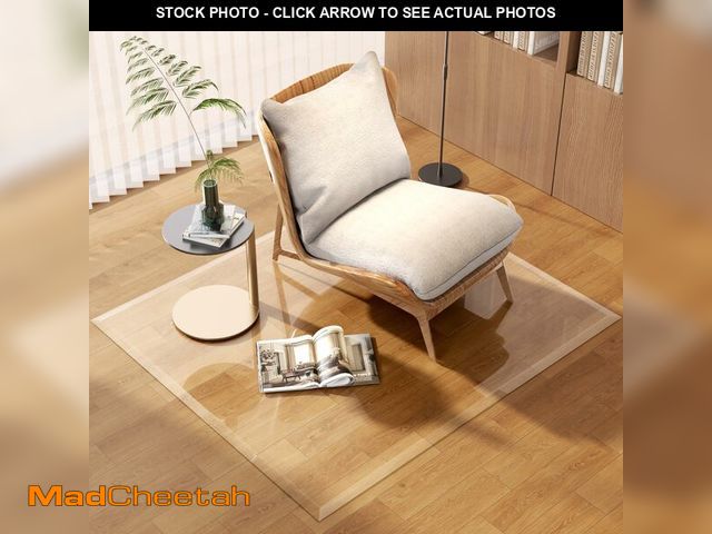 Lot 74-13094059 - [Tempered Glass] 50Ã¢â¬Å x 44Ã¢â¬Â Beveled Edge Glass Chair Mat with Polished Edge Clear Office ...