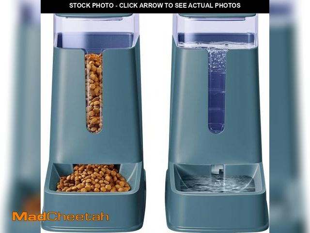 Lot 74-12322474 - 2 Packs Automatic Cat Feeder and Waterer, Gravity Dog Food and Water Dispenser Set for Small Medium ...