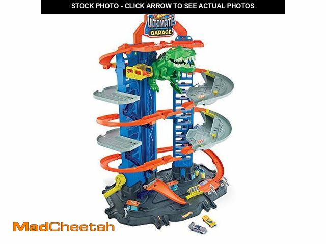 Lot 74-12695631 - Hot Wheels Ultimate Garage Track Set with 2 Toy Cars, Hot Wheels City Playset with Multi-Level Side-...