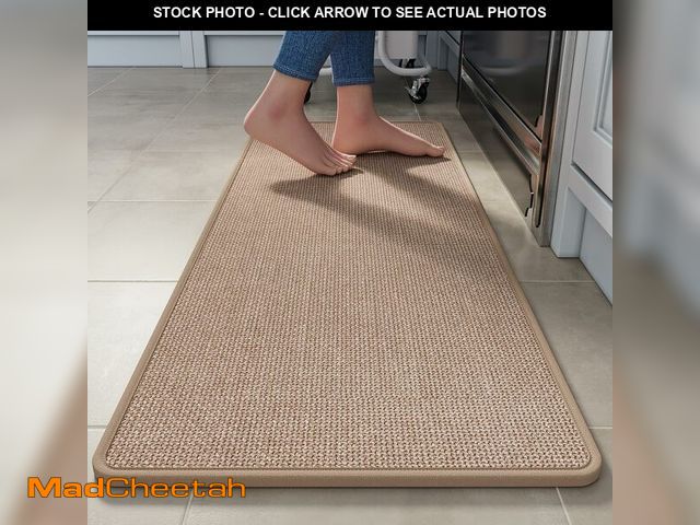 Lot 74-14304170 - YDKGL Kitchen Rugs Mat Non Slip Washable, Linen-Look 0.3" Thick Soft Cushioned Absorbent Kitchen Mat...
