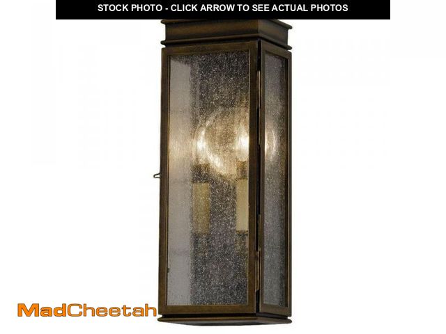 Lot 74-12186622 - Generation Lighting Whitaker 2-Light Astral Bronze Outdoor 17.25 in. Wall Lantern Sconce - UNUSED