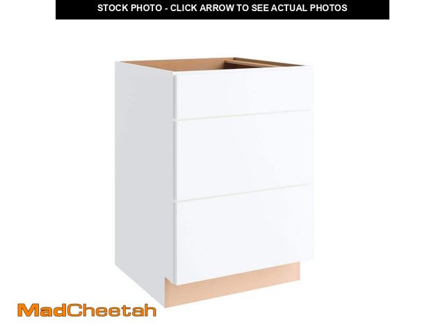 Lot 74-13047033 - Hampton Bay Courtland  24 in. W x 24 in. D x 34.5 in. H Assembled Shaker Drawer Base Kitchen Cabinet...