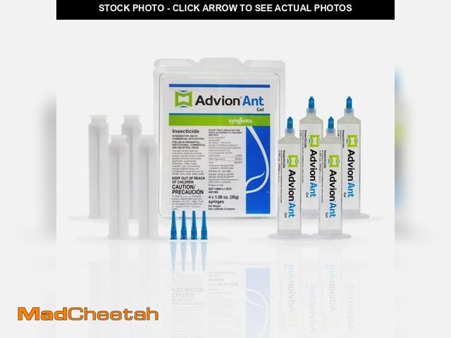 Lot 74-12303000 - Advion Ant Gel Bait, 4 Tubes x 30-Grams, 4 Plungers and 4 Tips, Effective Bait, Formulated with 0.05...