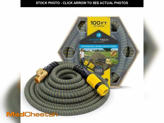 Lot 74-14277382 - Hydrotech 5/8 in. x 100 ft. Expandable Garden Hose, Flexible, Durable, Burst Proof, Lightweight, No-...