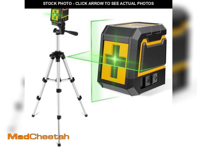Lot 74-14319321 - MYWISH 82 ft. Green Cross-Line Laser Level with Tripod Self-Leveling - UNUSED