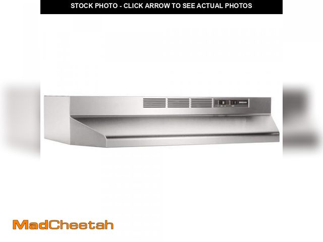 Lot 74-12146692 - Broan-NuTone BUEZ1 30 in. Ductless Under Cabinet Range Hood with light and Easy Install System in St...