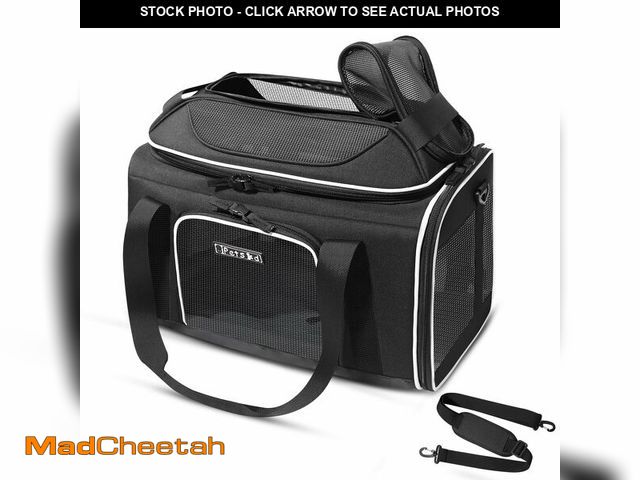 Lot 74-13718615 - Petskd Top-Expandable Pet Carrier 18x11x11 Inches Delta American United Airline Approved, Soft-Sided...