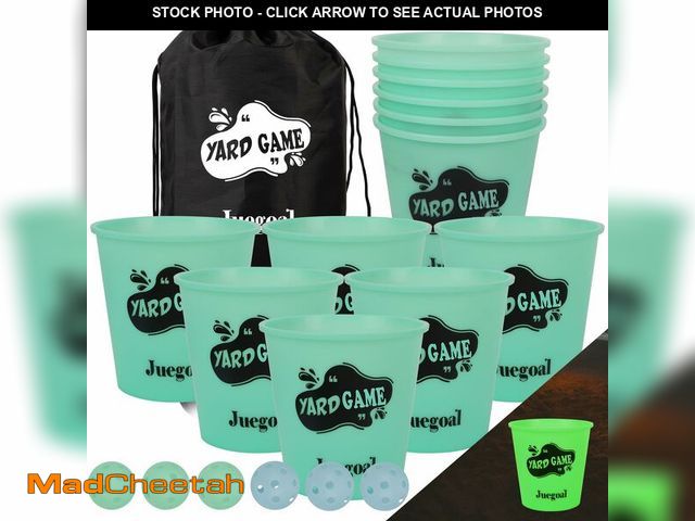 Lot 74-14381949 - Juegoal Outdoor Yard Toss Game Glow in Dark with Noctilucent 12 Buckets &amp; 6 Balls, Throwing Game...