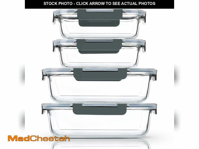 Lot 74-13545575 - M MCIRCO [80 oz &amp; 36 oz Extra Large Glass Food Storage/Baking Containers Set with Lids, 2 Pack 8...