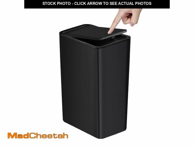 Lot 74-12978696 - TIPGO Bathroom Trash Can with Lid, 10 Liter/ 2.6 Gallon Slim Garbage Can, Small Trash Bin Waste Bask...