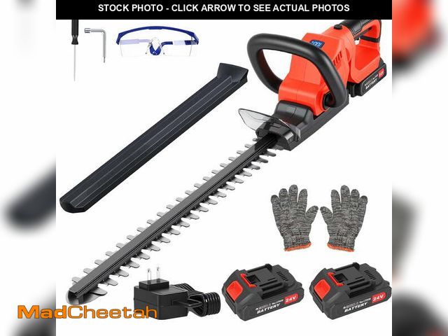 Lot 74-14350785 - Baokaler 22" Cordless Hedge Trimmer, 21V Dual Action Blade Electric Bush Shrub Trimmer, 4.0Ah Batter...