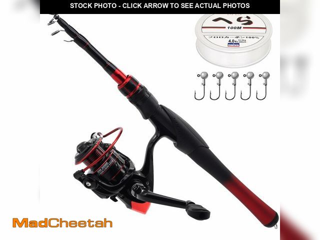 Lot 74-14269080 - Kilitn Fishing Rod and Reel Combo, Baitcasting Combo Baitcast Reel 5 Foot Durable Fiberglass Telesco...