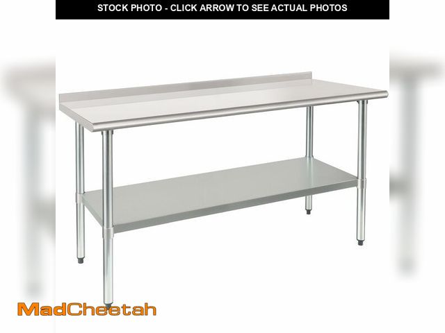 Lot 74-12572135 - HARDURA Stainless Steel Table Prep &amp; Work Table 24 x 60 Inches NSF Heavy Duty Commercial with Un...