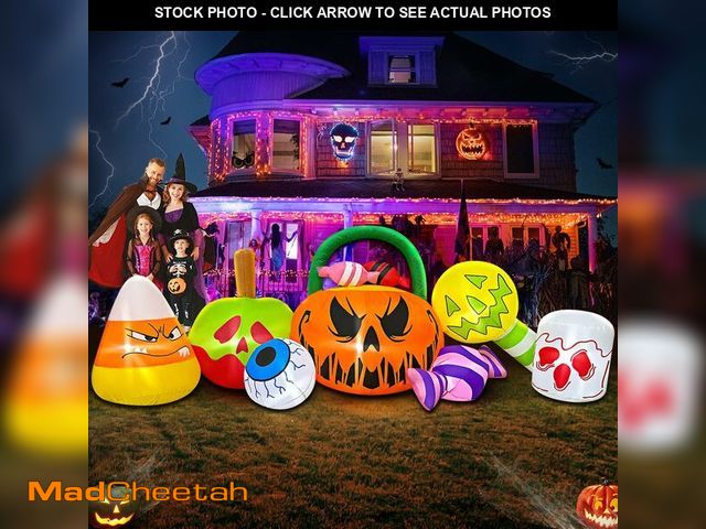 Lot 74-12696951 - 10 FT Halloween Inflatable Blow up Outdoor Decorations Pumpkin Ghost Combo, Halloween Decorations Ou...