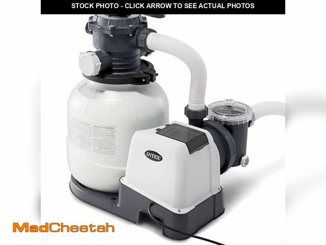 Lot 74-13093879 - INTEX SX2100 Krystal Clear Sand Filter Pump for Above Ground Pools: 2100 GPH Pump Flow Rate Ã¢â¬â...