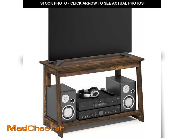 Lot 74-14305581 - Furinno Beginning TV Stand, 2-Tier Rectangular Entertainment Center with Open Shelf, TV Console for ...