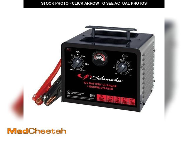Lot 74-12553754 - Automotive 6 Volt, 12 Volt, 250 Amp Manual Timer Controlled Battery Charger and Jump Starter with 13...