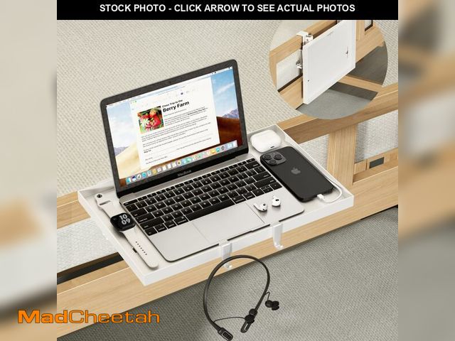 Lot 74-13522614 - Magheo Foldable Bedside Shelf Metal Clip-On Bunk Bed Table Shelf for Top Bunk Heavy Duty Bed Side Ta...