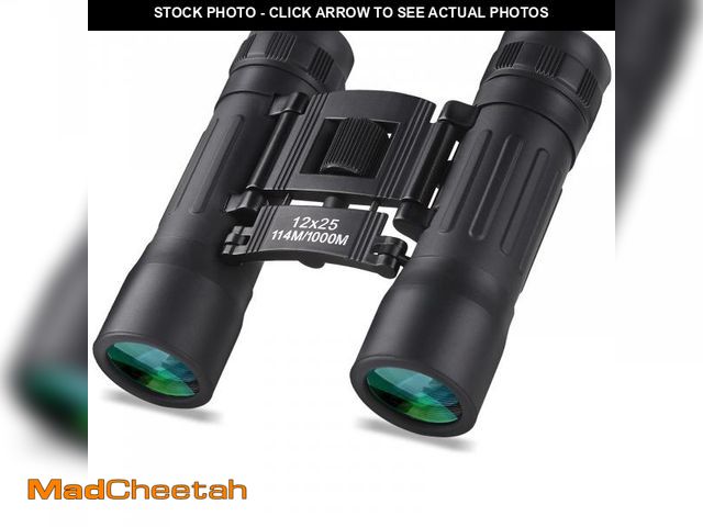 Lot 74-11546362 - Anourney 12x25 Compact Binoculars, High Powered Easy Focus Binoculars, Portable Large Eyepiece Binoc...