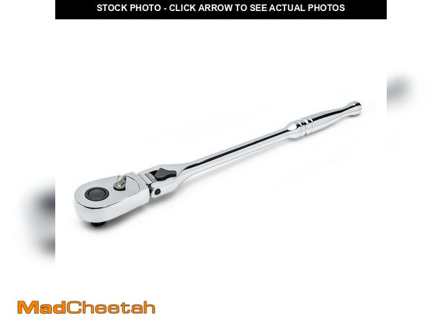 Lot 74-12672142 - Husky 1/2 in. Drive 100-Position Chrome Locking Flex-Head Ratchet - UNUSED