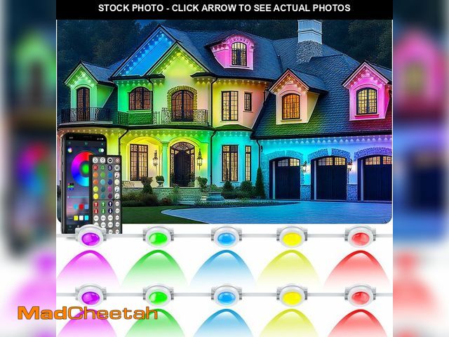 Lot 74-12958773 - CETELUMA 400Ft Permanent Outdoor Lights for House Waterproof, IP67 LED Eave Lights with App/Remote C...