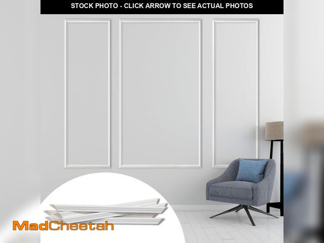 Lot 74-12418302 - Hungbak Pre-Cut Accent Wall Molding Trim Kit, 3 Frames Premade Wainscoting Panels for Interior Decor...