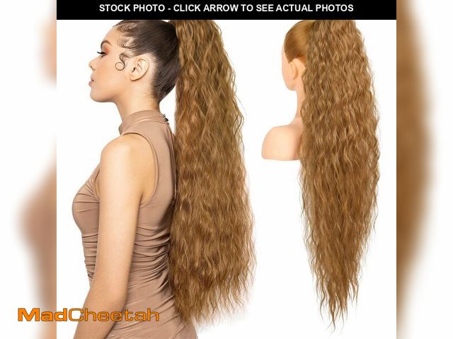 Lot 74-13571581 - LONAI Ponytail Extension, 34" Long Wavy Drawstring Ponytail Extensions, DP001 Softer Lighter 80% Jap...