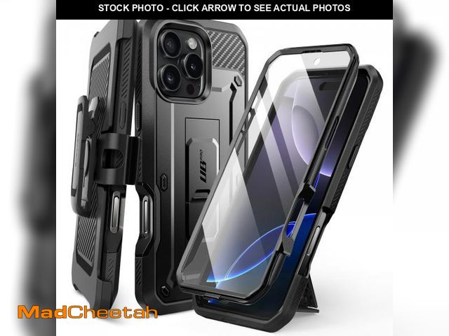 Lot 74-12128221 - SUPCASE for iPhone 16 Pro Max Case with Screen Protector (Unicorn Beetle Pro), [Built-in Stand &amp;...