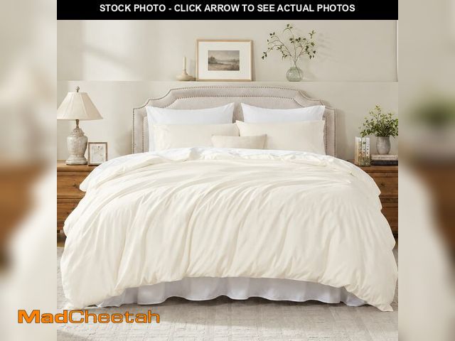 Lot 74-14208099 - Duvet Cover Queen Size, 100% Egyptian Cotton 1000 Thread Count Ultra Soft 3-Piece Duvet Cover Set wi...