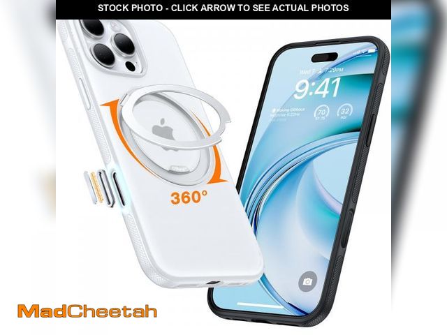 Lot 74-12314233 - TORRAS 360 Magnetic Stand for iPhone 16 Pro Max Case[Fit for MagSafe][Camera Control Button][Mil-Gra...