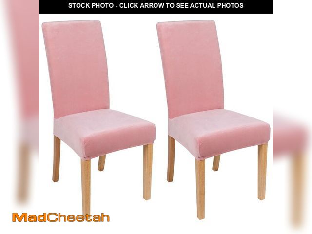 Lot 74-14213614 - Smiry Velvet Stretch Chair Covers for Dining Room Set of 2, Soft Fit Removable Washable Kitchen Pars...