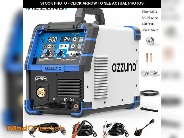 Lot 74-13015483 - AZZUNO 110V/220V 200A MIG Welder, Gas Gasless MIG Welding Machine, 4 in 1 Flux MIG/Solid Wire/Lift T...