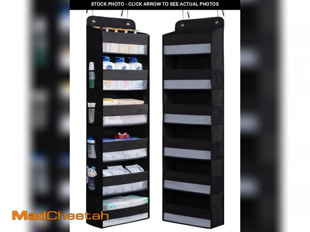 Lot 74-12444403 - WishJazz Over the Door Organizer, 6 Shelf Hanging Organizer, Anti Tilt 50lbs Back of Door Storage fo...