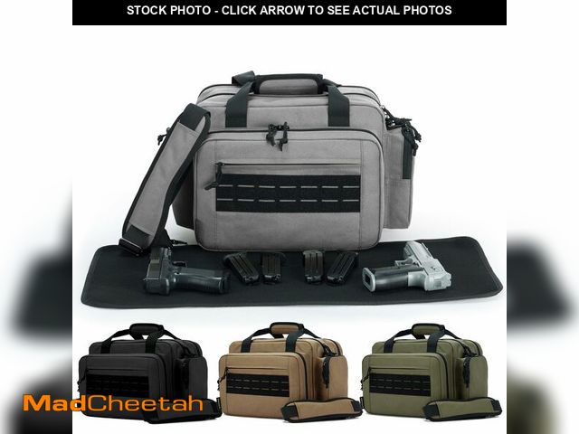 Lot 74-12707040 - VEAGIA Range Bag,Pistol Case,Gun Range Bags For Handguns And Ammo Pouch 2 Pistols Soft Carrying Shoo...