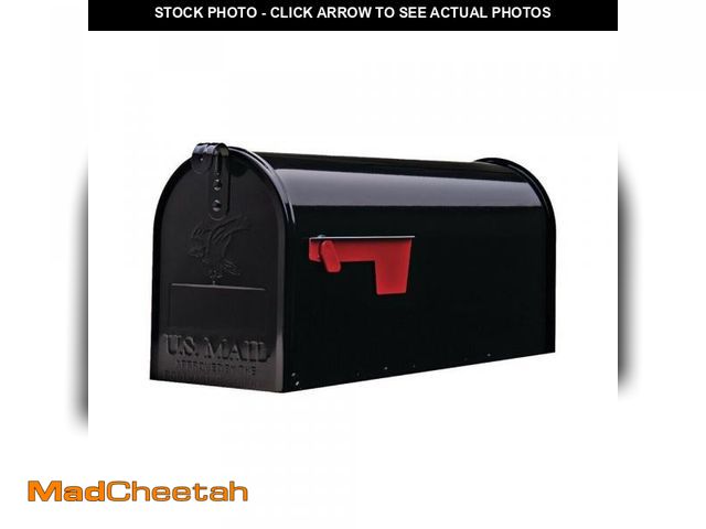 Lot 74-12447061 - Elite Black, Medium, Steel, Post Mount Mailbox - UNUSED