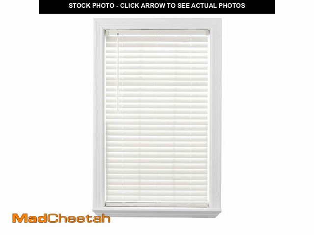 Lot 74-13815235 - Better Homes &amp; Gardens 2" Cordless Faux Wood Horizontal Blinds, Antique White, 46" W x 64" L - U...