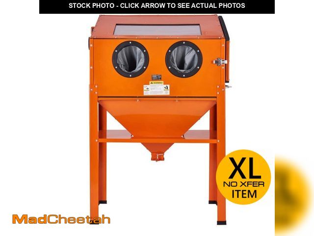Lot 74-14255841 - SKYSHALO 60 Gal. Sandblasting Cabinet, 40-120 PSI Sand Blasting Cabinet with Stand, Heavy Duty Steel...