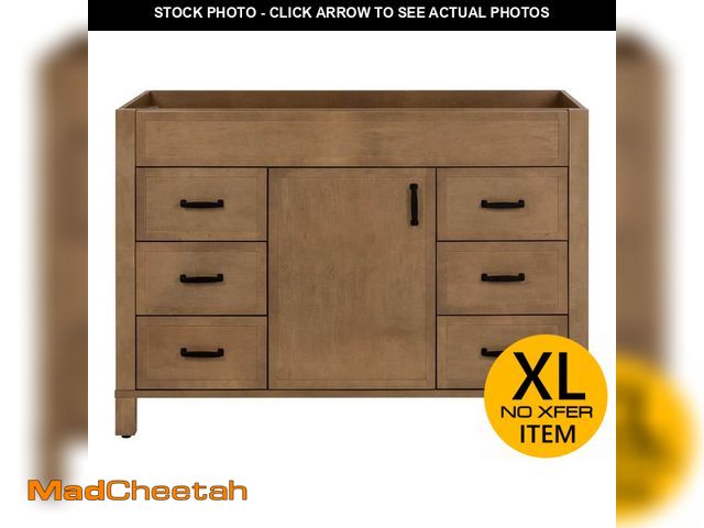 Lot 74-12899724 - (ONE DOOR IS DAMAGED) Home Decorators Collection Winsome 48 in. Bath Vanity Cabinet without Top in S...