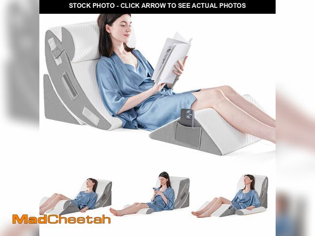 Lot 74-13564472 - Yojoker 4PCS Orthopedic Bed Wedge Pillow Set for Sleeping, Post Surgery Foam Pillow for Body, Back a...