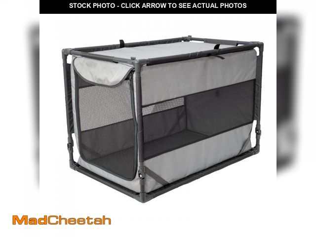 Lot 74-12422772 - Sport Pet Designs Portable Folding Dog Kennel  Gray  Large - UNUSED