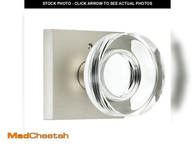 Lot 74-13541733 - Coolnews Crystal Door Knobs with Lock, Satin Nickel Finish for Bathroom &amp; Bedroom Privacy - UNUS...